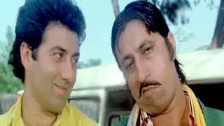 Sunny Deol, Shakti Kapoor, Danny, Paap Ki Duniya - Scene 7/16