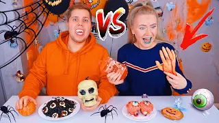 Обычная еда Против ХЭЛЛОУИН ЕДЫ ЧЕЛЛЕНДЖ 🕷️ Halloween Food vs Real Food Challenge