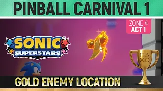 Sonic Superstars - Gold Enemy Location - Pinball Carnival Act 1