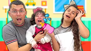 SARAH E O PAPAI viraram BABÁ POR UM DIA de ELOAH!