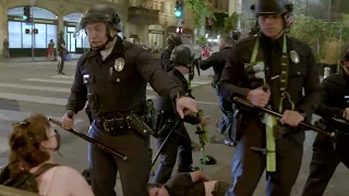 Police Clash With Protesters in Los Angeles Following Roe v Wade Reversal