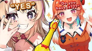 Polka Brings Out Her Chicken, Kiara Loses It【Hololive | Omaru Polka x Takanashi Kiara】