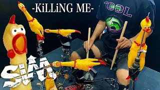 びっくりチキンで作ったドラムセットでSiM/KiLLiNG MEを叩いてみた