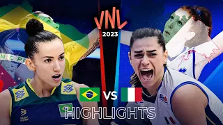 BRAZIL vs ITALY | Highlights | Women's VNL 2023