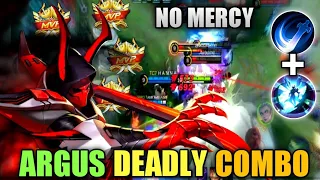 NO MERCY | ARGUS UNSTOPPABLE DEADLY COMBO | TOP GLOBAL ARGUS BEST BUILD | MOBILE LEGENDS