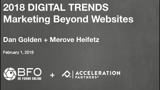 2018 Digital Marketing Trends: Marketing Beyond Websites