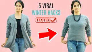 TESTED 5 VIRAL WINTER HACKS | Do they Really Work??? #stayindoors #stayathome