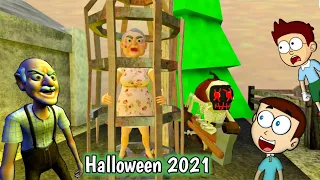 Grandpa and Granny House Escape : Halloween Chapter 2021 | Shiva and Kanzo Gameplay