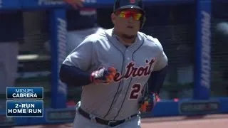 DET@CLE: Miggy launches a two-run homer to left