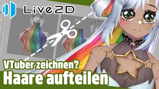 Haare einteilen【Wie zeichne ich ein VTuber Model?】