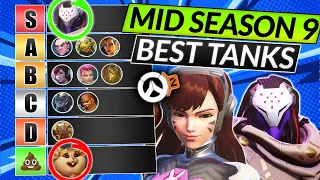 NEW TANK TIER LIST - BEST Heroes to Main (MID SEASON 9 PATCH) - Overwatch 2 Meta Guide