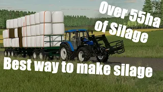 Harvesting 60HA Of Silage & Best Way To Make Silage Solo Ep.1. | FS22 Timelapse