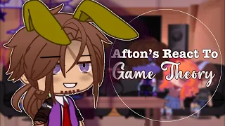 Afton Family react to •||• Game Theory: FNAF, The Origin Of EVIL •||• FNAF •||• GCRV