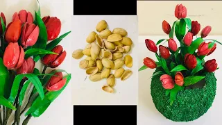 DIY | Pista Shell Craft | Pista shell Flowers | Home Decor Ideas