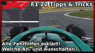 F1 22 Alle Fahrhilfen erklärt! Schneller und besser werden in F1 22 | Deutsch / German