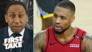 Damian Lillard tried to ‘pull a Steph Curry,' Warriors will win in 5 games – Stephen A. | First Take