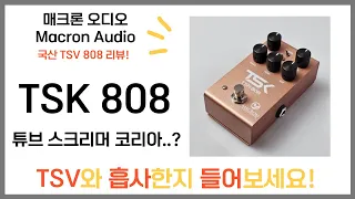 한국형 TSV 808, TSK 808 사운드 샘플 | 매크론오디오 | TSK 808 | TSV 808 | 일렉기타 | 이펙터 | 리뷰