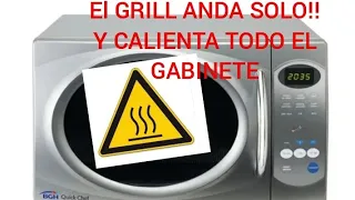 microondas falla en el grill, el Grill funciona solo, reparacion completa