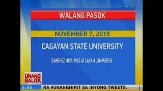 UB: Ilang lugar, suspendido ang klase ngayong araw dahil sa epekto ng Bagyong Quiel