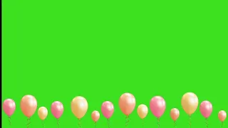 Animated balloons for birthday celebration-Free Green Screen