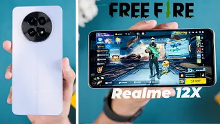 Realme 12X 5G Freefire Gaming Test 🔥 | Gaming Performance Test | Realme 12X Battery Drain Test