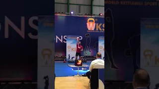 Carter Berry 32kg Snatch Set WKSF World Championships 2018 Italy 142 reps