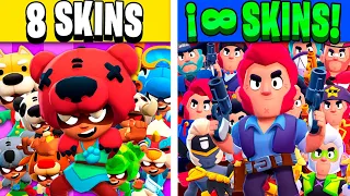 😡 ¡PAREN YA! LOS 7 BRAWLERS CON MÁS SKINS DE TODO BRAWL STARS!! 😓