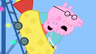 Peppa Pig Rides A Roller Coaster With Daddy Pig | Kids TV And Stories