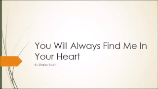 you will always find me in your heart lyrics