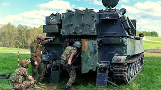 US ARTILLERY MOVED TO POLAND M109 Paladin Howitzer