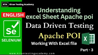 Understanding excel Sheet Apache poi - Selenium Data Driven Testing -working with excel - part 3
