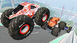 Crazy Monster Jam Monster Trucks crushing sports cars, buses, giant trucks, luxury pickups and more