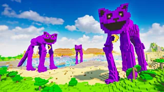 Giant Catnap Monsters Destroy Tiny Minecraft World!