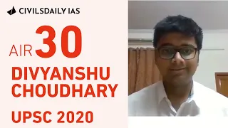 UPSC Topper || Divyanshu Choudhary, UPSC 2020, AIR 30 || Mock Interview with Civilsdaily