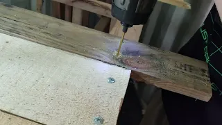 me helping my brother build a work table