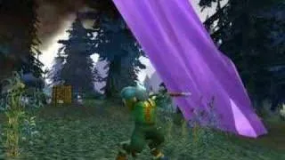 Draenei hunter reloading his crossbow