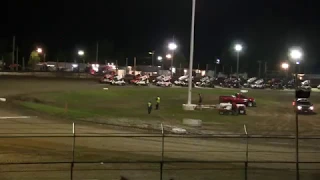 BIG CRASH FOR THE START OF WORLD OF OUTLAWS WILMOT RACEWAY