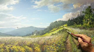 "Fragrant Valley" Acrylic painting. Artist - Viktor Yushkevich. #128