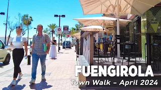 Fuengirola Spain Town Walk Costa del Sol Malaga April 2024 [4K]