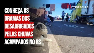 Conheça os dramas dos desabrigados pelas chuvas acampados no RS