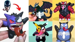 Venom Pokémon Figures Making - Charizard, Blastoise, Pikachu, Gengar, Snorlax｜pokemon clay art