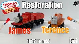 Thomas Wooden Railway Restoration | James and Terence | STE Pilot