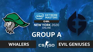 CS:GO - Evil Geniuses vs. Whalers [Inferno] Map 2 - IEM New York 2020 - Group A - NA