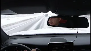 Snow Storm driving in Newfoundland. Part 1, POV.   GLC300 with Michelin X-Ice 2