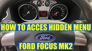 TUTORIAL: How to enter / acces hidden service menu on Ford Focus Mk2 in 4 steps