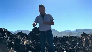 En este lugar explotó un volcán y así quedaron las piedras