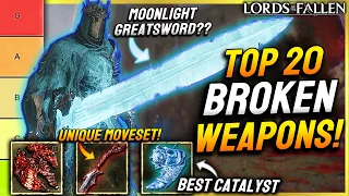 Lords of The Fallen - NEW TOP 20 BEST WEAPONS Ranked!