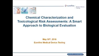 Chemical Characterization/Toxicological Risk Assessments: A Smart Approach to Biological Evaluation