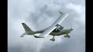 In Flight presentation of the FLIGHT DESIGN F2 CS 23 two seat trainer/tourer Aircraft