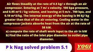 Pk  nag solved problem 5.1 of the chapter 5 of the thermodynamics